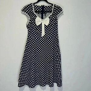 Miusol Rock A Billy Polka Dot Fit & Flare Dress E10